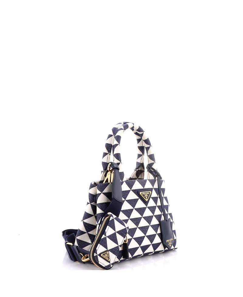 Pre-Owned Prada Small Symbole Tote Jacquard