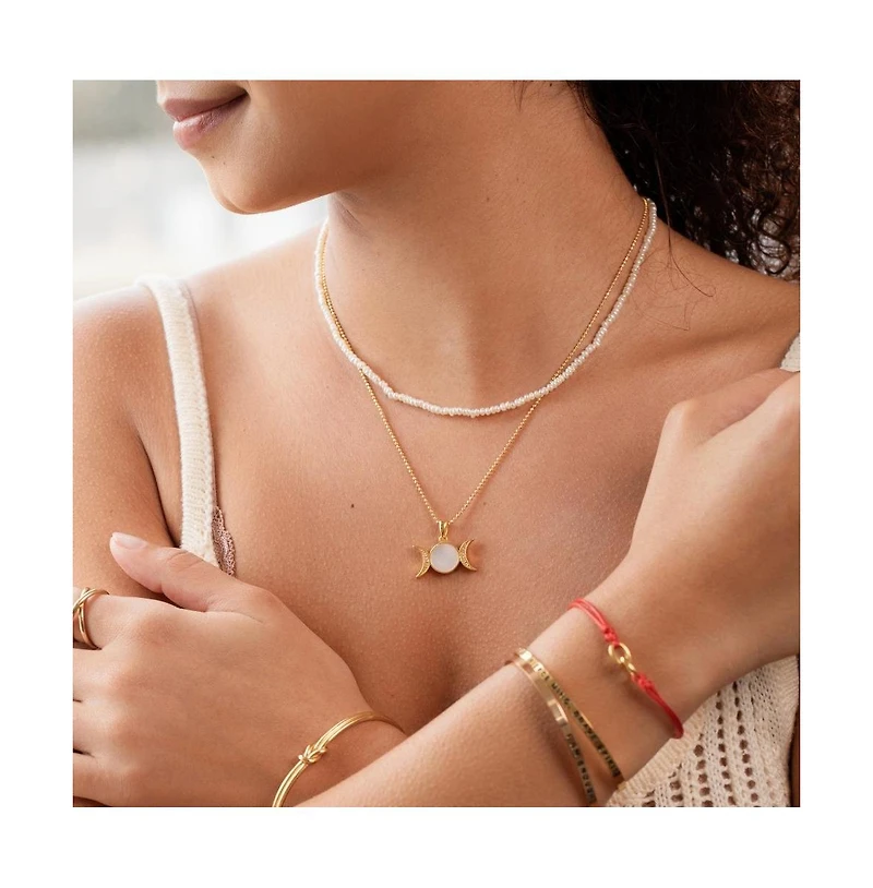 Mantra Little Things Pearl Chain sterling silver