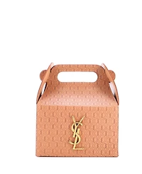 Pre-Owned Saint Laurent Take-Away Box Bag Monogram All Over Leather