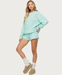 Edikted Women's Baila Waffle Henley Top