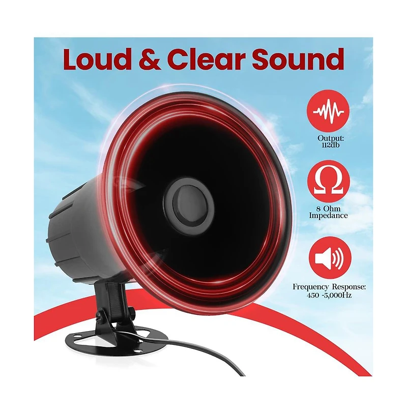 Pyle All-Weather Mono Trumpet Horn Speaker