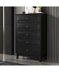 Homsee Wood Accent Storage Cabinets Organizer With 5 Drawers