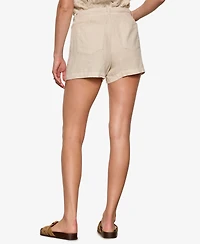 Sanctuary Women's Linen Pull-On Marine Shorts