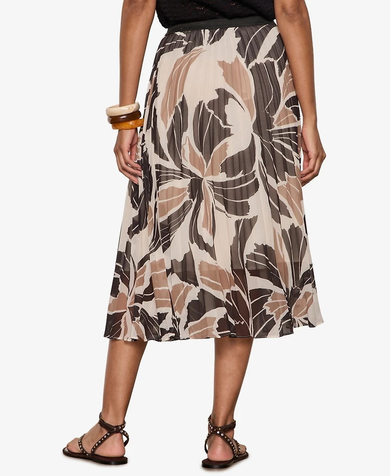 Sanctuary Women's Nostalgia Pleated Polyester Midi Skirt
