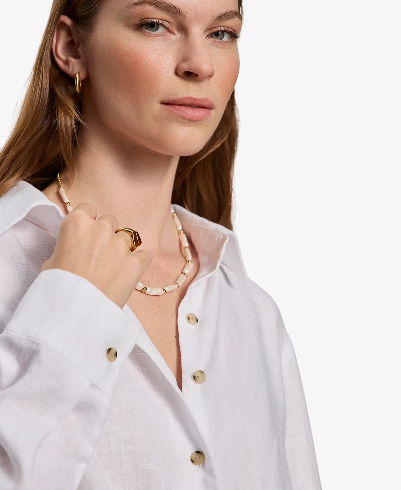 Sanctuary Women's Tie-Front Long-Sleeve Shirt