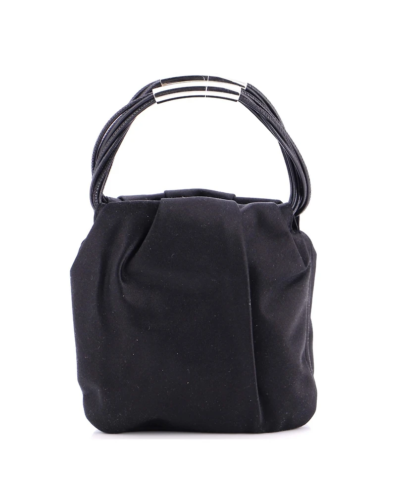 Pre-Owned Saint Laurent Mini Pochon Top Handle Bag Satin