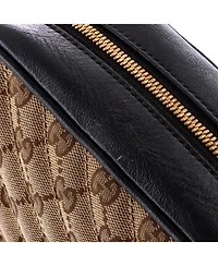 Pre-Owned Gucci Small Gg Marmont Shoulder Bag Diagonal Quilted Gg Canvas with Leather