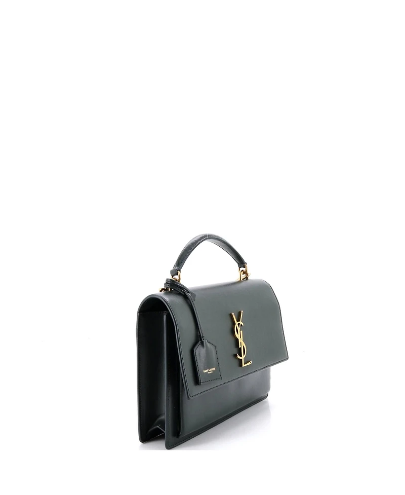 Pre-Owned Saint Laurent Medium Sunset Top Handle Shoulder Bag Leather