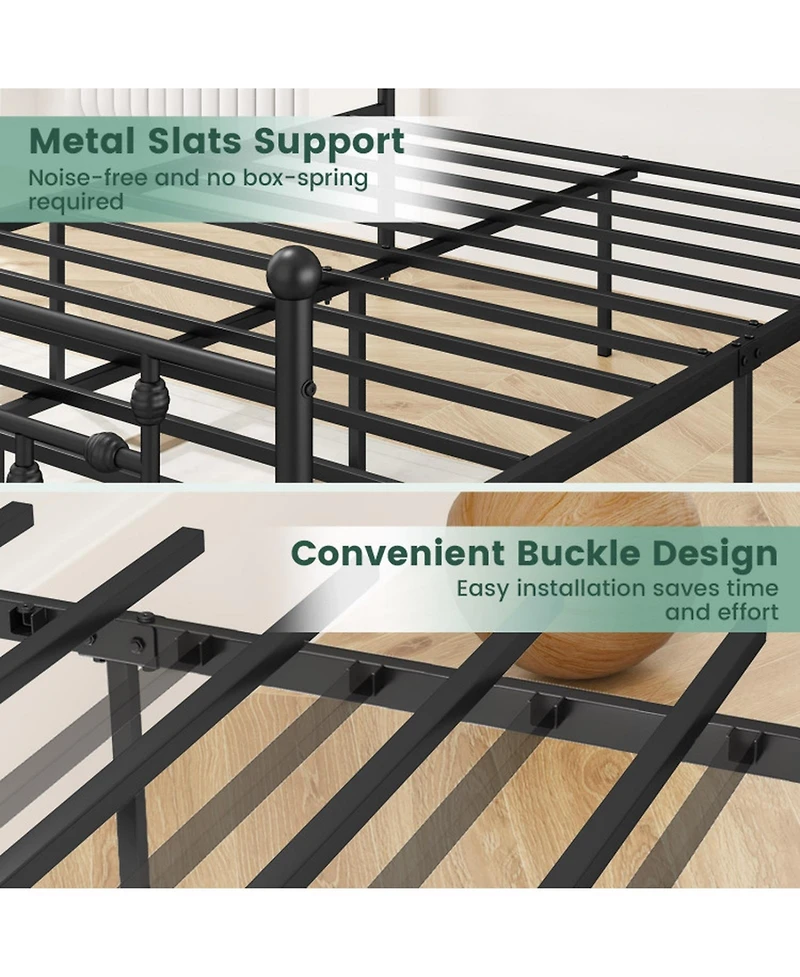 Gouun Metal Bed Frame with Headboard
