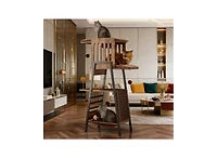 Zeus and Ruta 58 in. Modern Cat Tree Tower for Large Cats Maine Coon Scratching Board Hammock Removable Pads