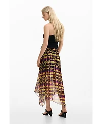Desigual Women's Asymmetrical printed skirt