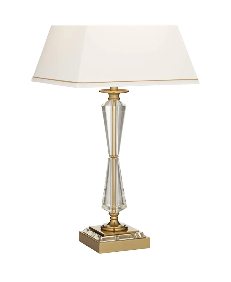 Stiffel Heath 31 5/8" Tall Large Traditional End Table Lamp Usb Port Luxe Crystal Single Living Room Charging