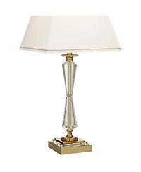 Stiffel Heath 31 5/8" Tall Large Traditional End Table Lamp Usb Port Luxe Crystal Single Living Room Charging
