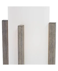 Possini Euro Design Arrista Modern 63" Tall Standing Floor Lamp Cylinder Foot Switch Wood Wash Finish Living Room Bedroom