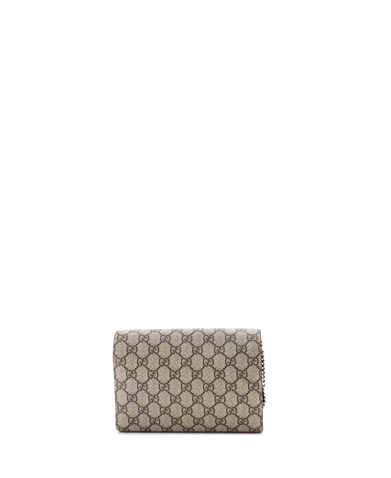 Pre-Owned Gucci Small Dionysus Chain Wallet Gg Coated Canvas