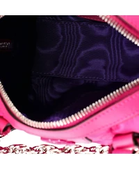 Pre-Owned Gucci Mini Ophidia Convertible Boston Top Handle Bag Gg Matelasse Nylon with Leather