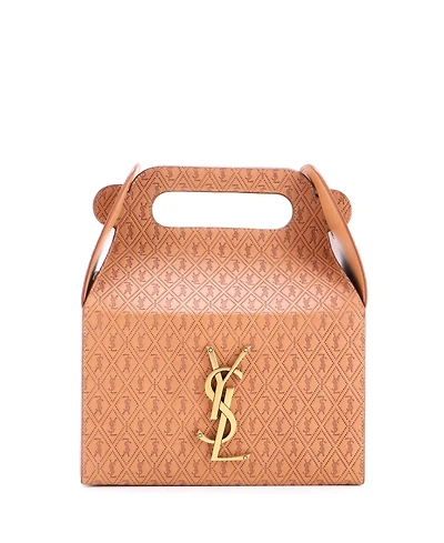 Pre-Owned Saint Laurent Take-Away Box Bag Monogram All Over Leather