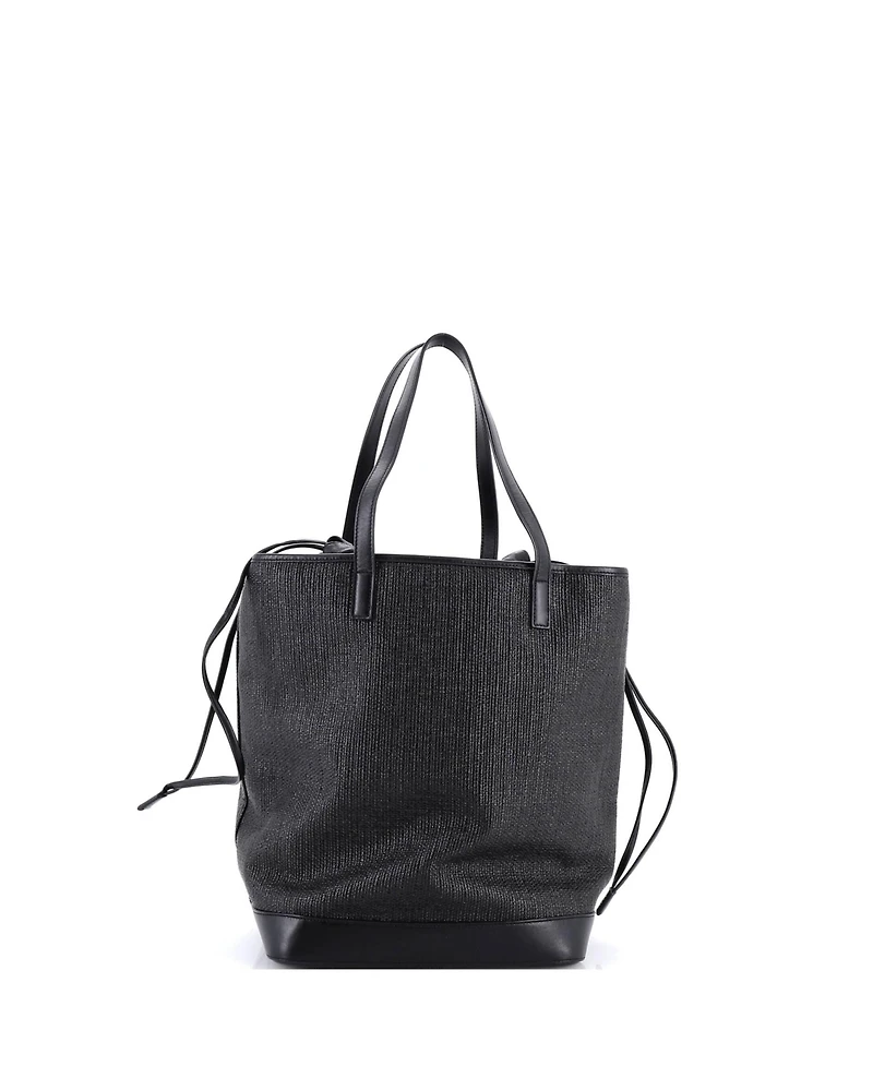 Pre-Owned Saint Laurent Teddy Shopping Tote Canvas with Leather