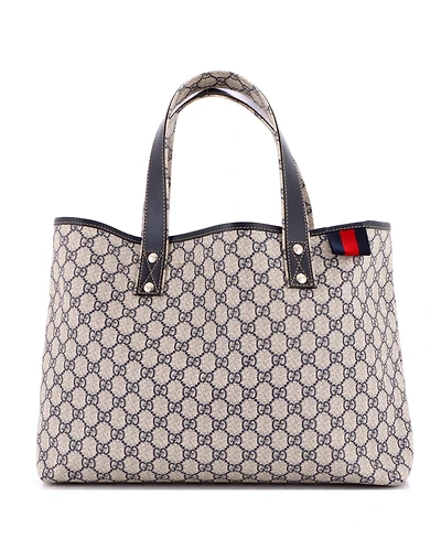 Pre-Owned Gucci Medium Web Loop Tote Gg Coated Canvas