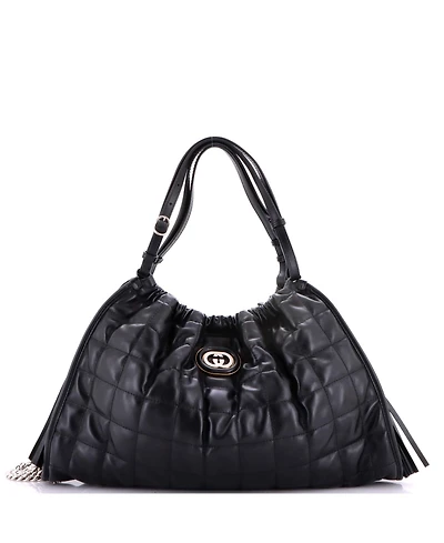 Pre-Owned Gucci Medium Deco Tote Matelasse Leather