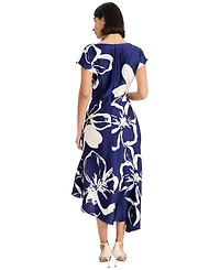 Maggy London Women's Short-Sleeve Fit & Flare Dress