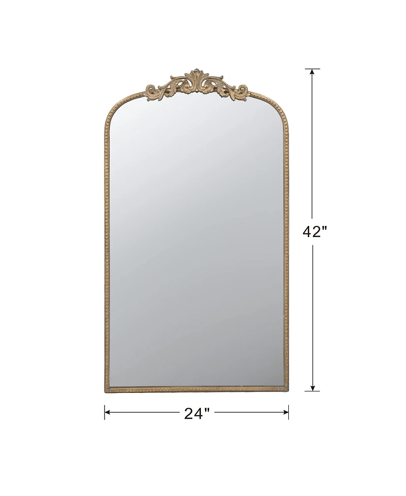 Busdays 24" x 42" Arch Mirror, Baroque Inspired Wall Decor for Bathroom Bedroom Living Room