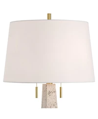 360 Lighting Lorena 29 1/4" Tall Modern Coastal End Table Lamp Pull Chain Sandstone Brass Finish Metal Single Living Room Bedroom