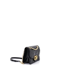 Pre-Owned Salvatore Ferragamo Medium Gancini Turnlock Flap Bag Gancini Quilted Leather