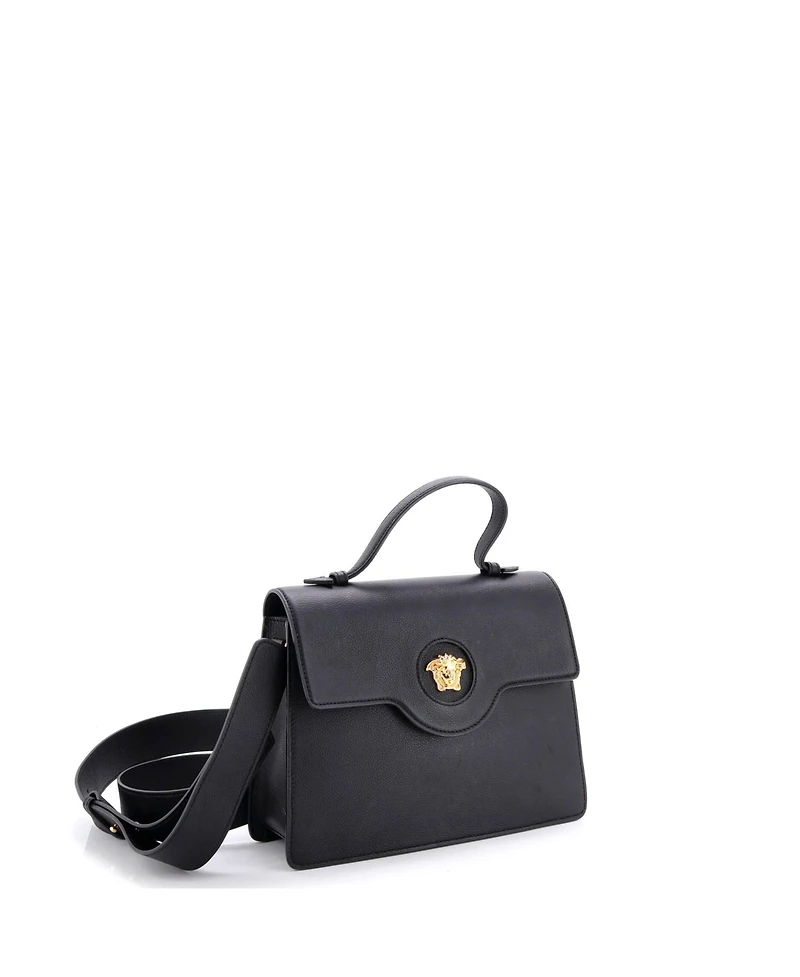 Pre-Owned Versace La Medusa Top Handle Tote Bag Leather