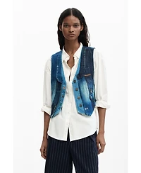 Desigual Women's Patchwork denim vest