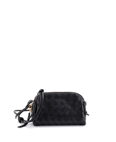 Pre-Owned Bottega Veneta Mini Concert Crossbody Pouch Intrecciato Nappa