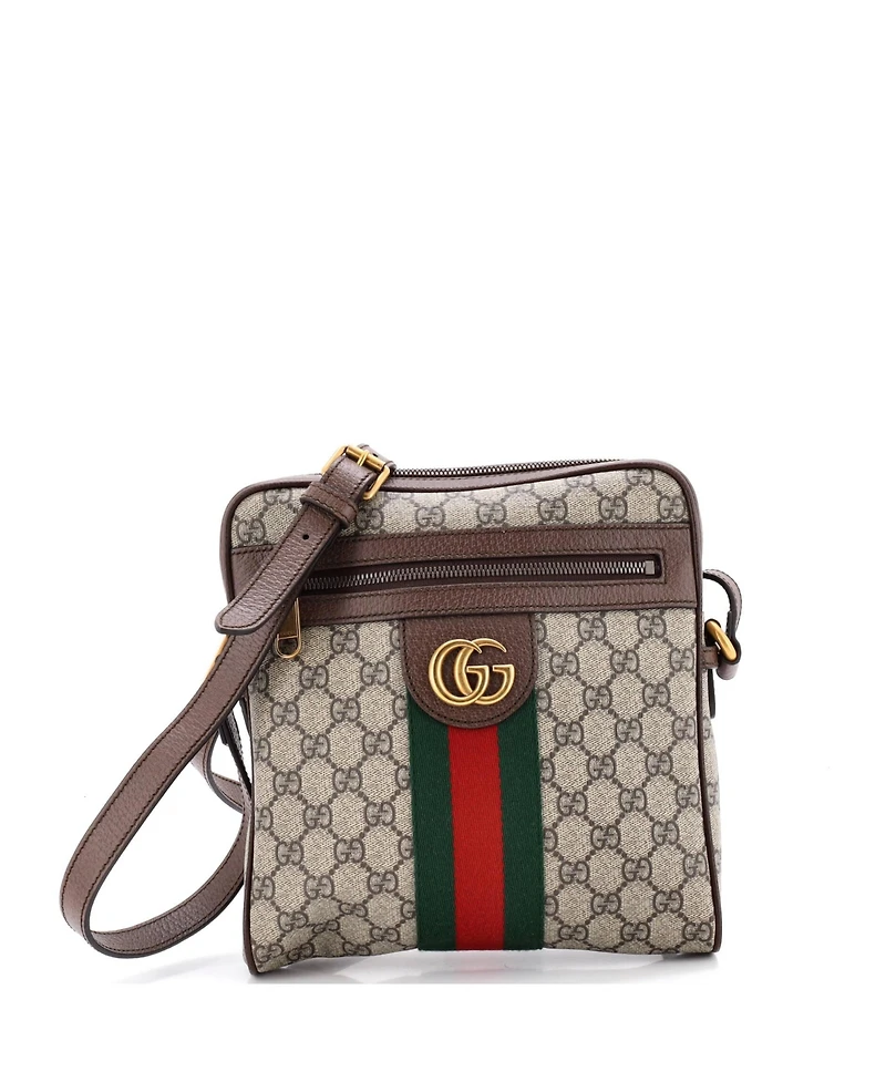 Pre-Owned Gucci Small Ophidia Messenger Bag Gg Coated Canvas