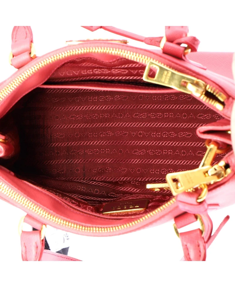 Pre-Owned Prada Small Galleria Double Zip Tote Saffiano Leather