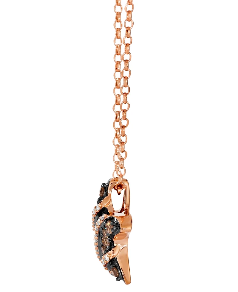 Le Vian Nude Diamond (0.12 ct. t.w.) & Chocolate Diamond (0.39 ct. t.w.) Pendant Necklace in 14k Strawberry Gold