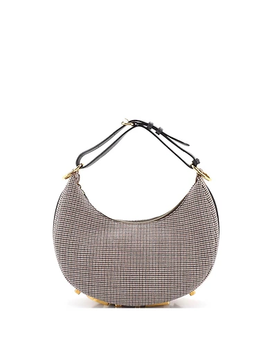 Pre-Owned Fendi Small Fendigraphy Bag Houndstooth Wool