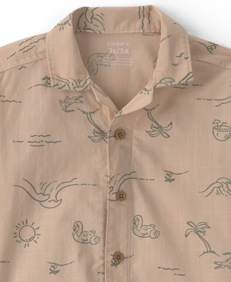 Carter's Boys' 2T-5T Island Top and Shorts, 2-Piece Set
