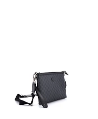 Pre-Owned Gucci Medium Interlocking G Patch Wristlet Messenger Bag Gg Coated Canvas