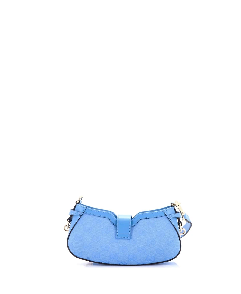 Pre-Owned Gucci Mini Moon Side Shoulder Bag Gg Canvas