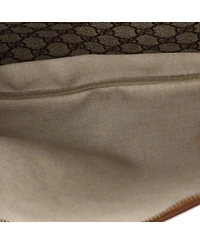 Pre-Owned Gucci Large Web Loop Flat Messenger Gg Coated Canvas