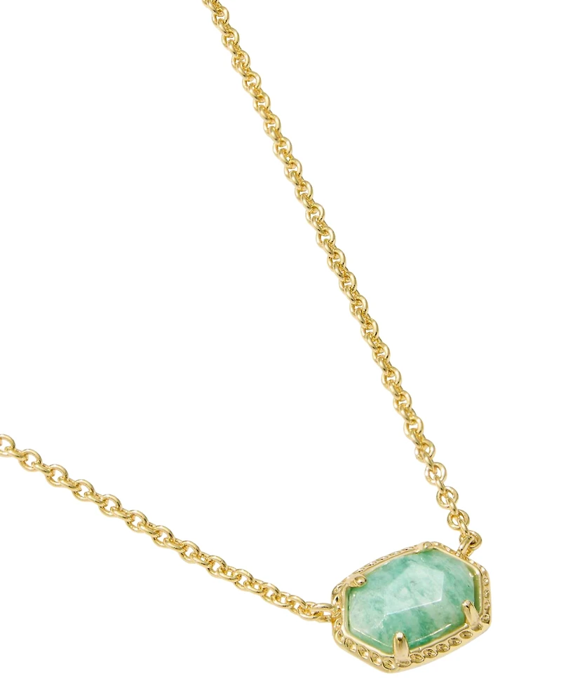 Kendra Scott Daphne Amazonite 14k Gold-Tone Over Brass Short Pendant Necklace
