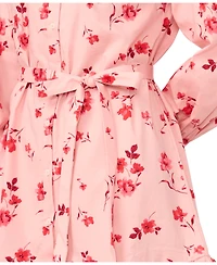 CeCe Women's Printed Collared Neck Mini Dress