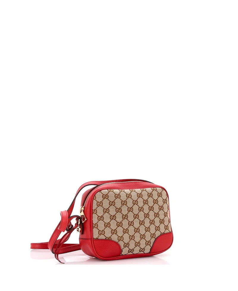 Pre-Owned Gucci Mini Bree Disco Crossbody Bag Gg Canvas with Leather
