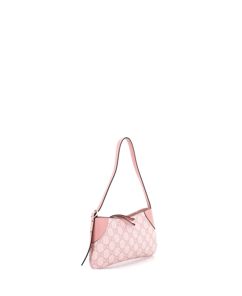 Pre-Owned Gucci Small Emblem Shoulder Bag Gg Coated Canvas with Leather