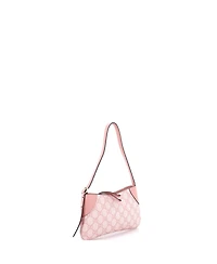 Pre-Owned Gucci Small Emblem Shoulder Bag Gg Coated Canvas with Leather