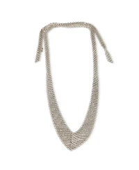 Pre-Owned Tiffany & Co Sterling Silver Elsa Peretti Mesh Bib Necklace