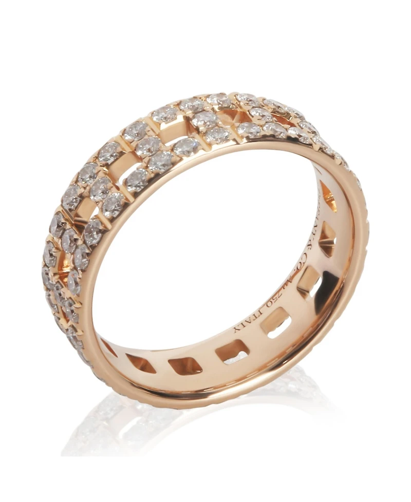 Pre-Owned Tiffany & Co Rose Gold Diamond True Wide Ring