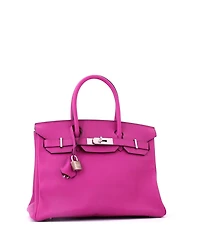 Pre-Owned HERMES Birkin 30 Handbag Pink Epsom with Palladium Hardware