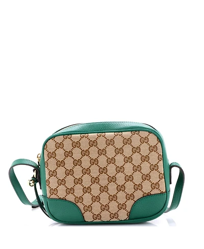 Pre-Owned Gucci Mini Bree Disco Crossbody Bag Gg Canvas with Leather