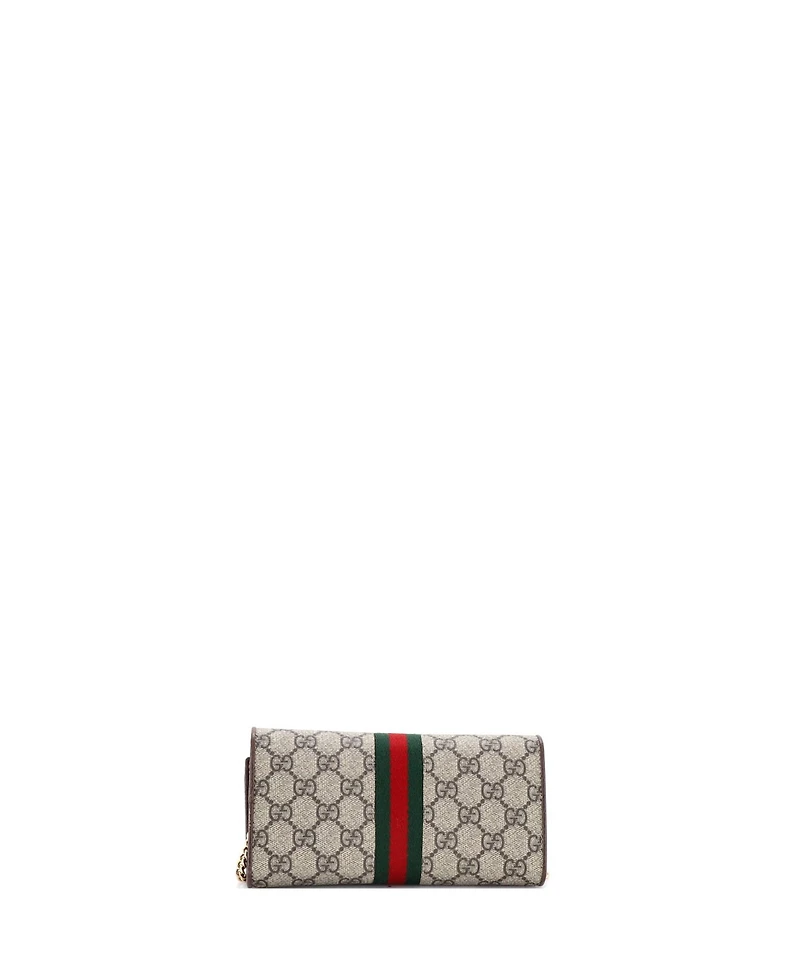 Pre-Owned Gucci Ophidia Chain Wallet Gg Coated Canvas