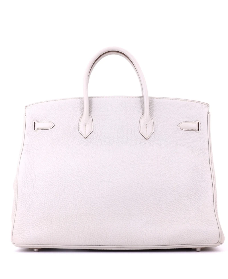 Pre-Owned HERMES Birkin 40 Handbag Grey Togo with Palladium Hardware